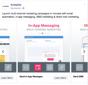 facebook ad example product carousel