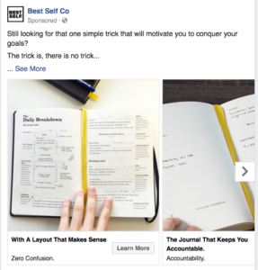 facebook ad example product catalogue