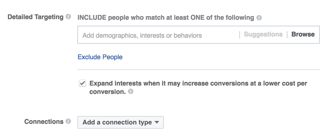 facebook ad targeting more options