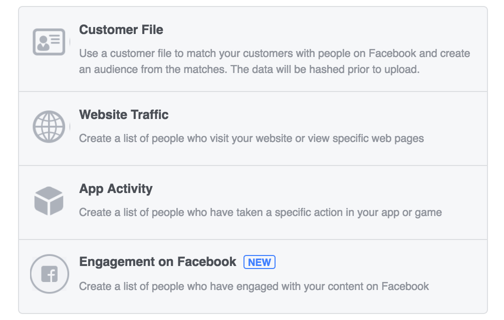 facebook targeting - custom audience