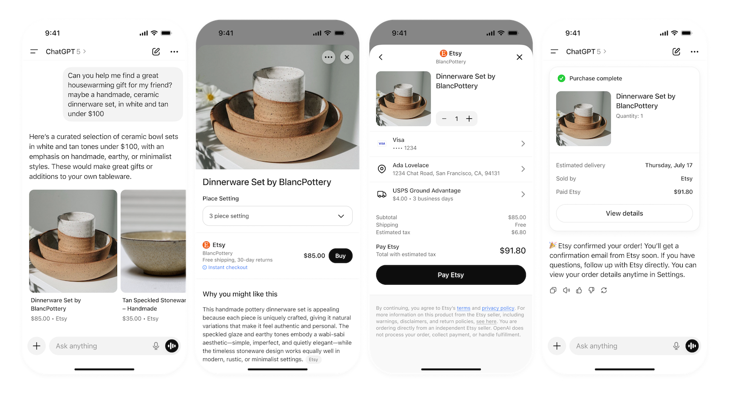 OpenAI Agentic Commerce Example
